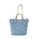 ≪5万円OFFクーポン配布×P5倍≫シャネル CHANEL マトラッセ マキシショッピング トートバッグ バッグ デニム レディース ブルー系 / マルチカラー...