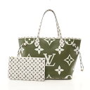 ≪3万円OFFクーポン配布×P5倍≫ルイ・ヴィトン LOUIS VUITTON ネヴァーフルMM トートバッグ バッグ PVCコーティングキャンバス モノグラム・ジャイアント レディース カーキ系 / ベージュ系 / マルチカラー M44568 【中古】(4)