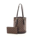 ≪10%OFFクーポン×P5倍≫ルイ・ヴィトン LOUIS VUITTON マレ トートバッグ バッグ PVCコーティングキャンバス レザー ダミエ レディース ブラウン系 N42240 【中古】(4)