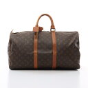 ≪ポイント5倍≫ルイ・ヴィトン LOUIS VUITTON キーポル50 ボストンバッグ バッグ PVCコーティングキャンバス レザー モノグラム メンズ レデ...