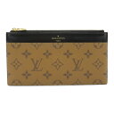 ≪2千円OFFクーポン対象≫ルイ・ヴィトン LOUIS VUITTON スリムパース 長財布 札入れ 財布 PVCコーティングキャンバス モノグラム・リバース メンズ レディース ブラウン系 M80348 【中古】(4)