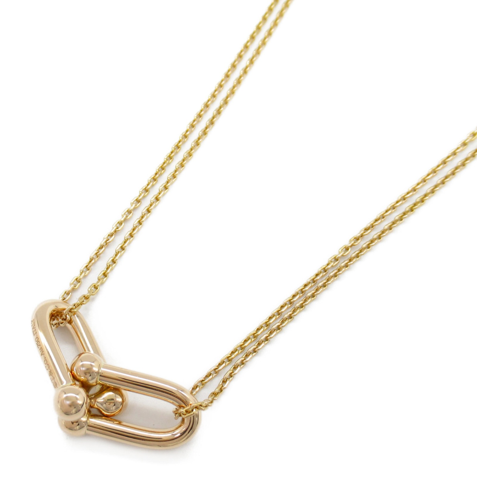 ティファニー TIFFANY＆CO ハードウェアラージダブルリンク ネックレス ネックレス ジュエリー K18PG（ピンクゴールド） レディース ゴールド系 63364223 【中古】のサムネイル