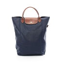 ≪5%OFFクーポン×P5倍≫ロンシャン Longchamp ル プリアージュ オリジナル M ショッピングバッグ トートバッグ バッグ ファブリック レザー レディース ネイビー系 10168089P68 【新品】(4)