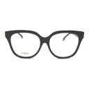 フェンディ FENDI 伊達メガネ メガネ 衣料品 アセテート メンズ レディース ブラック系 / クリア系 50064F001(57) 【新品】