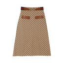 グッチ GUCCI GGキャンバス スカート 衣料品 ボトムス コットン レディース ベージュ系 / マルチカラー 651567 【中古】