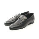≪10%OFFクーポン対象≫エルメス HERMES モカシンパリ ローファー 靴 レザー レディース ブラック系 【中古】