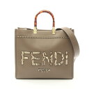 ≪10%OFFクーポン対象≫フェンディ FENDI SUNSHINE MEDIUM サンシャイン ミディアム トートバッグ バッグ レザー エキゾチックレザー レディース ベージュ系 8BH386 【中古】(4)