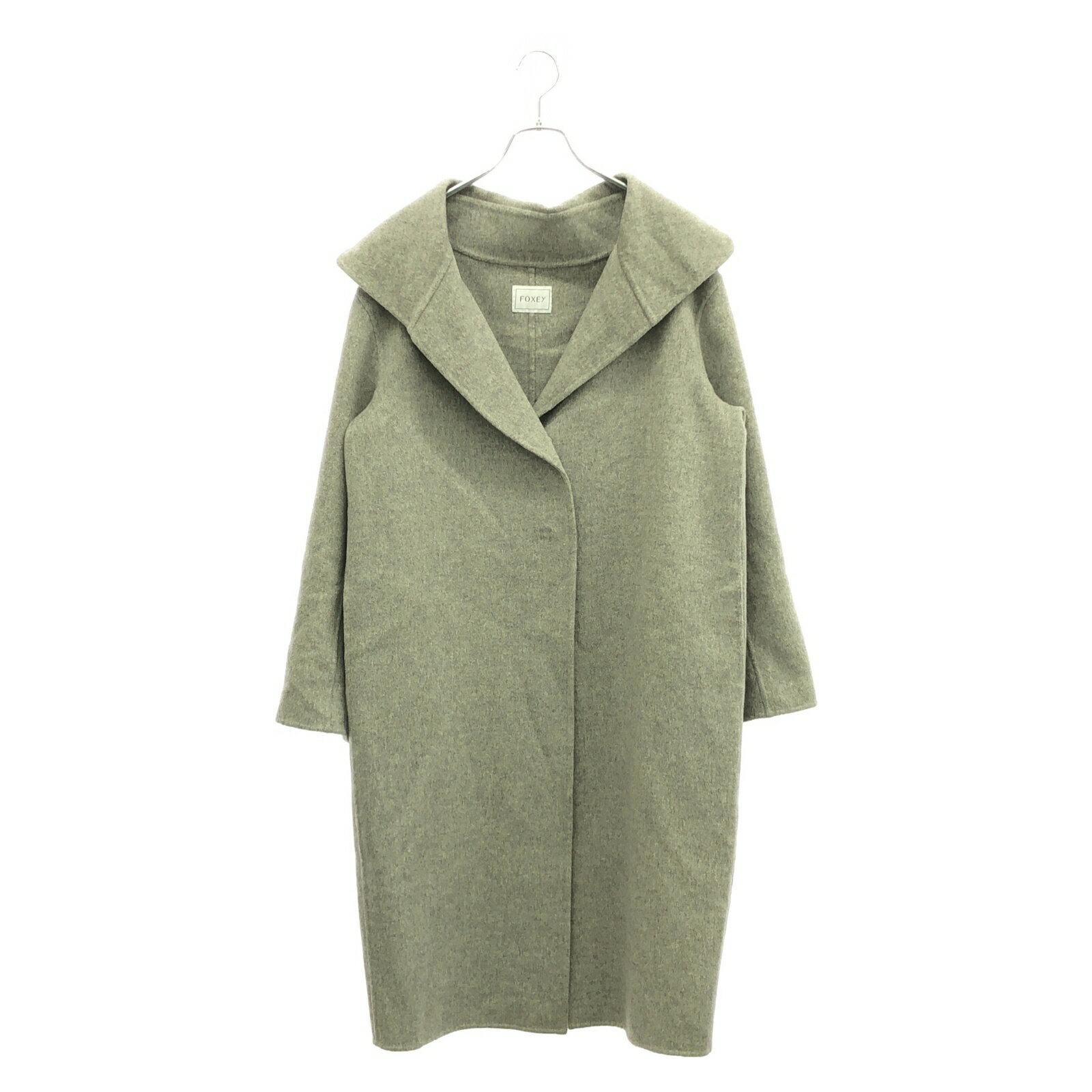 ≪5%OFFクーポン対象≫フォクシー FOXEY ロングコート 衣料品 アウター カシミヤ レディース グレー系 【中古】