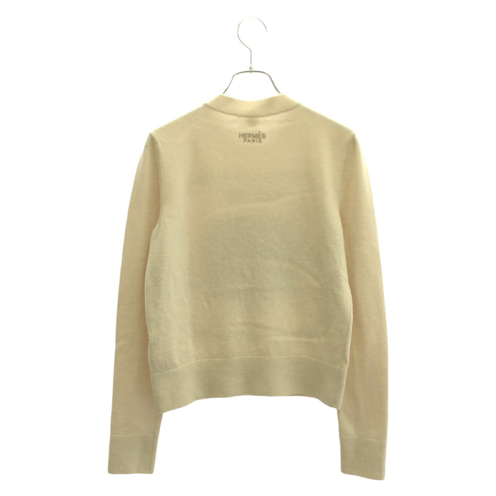 ≪3％OFFクーポン対象≫エルメス HERMES ニット 23AW ニット 衣料品 トップス ウール レディース ベージュ系 【中古】