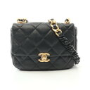 ≪5万円OFFクーポン配布×P5倍≫シャネル CHANEL ミニマトラッセ ショルダーバッグ バッグ レザー レディース ブラック系 AS3205 【中古】