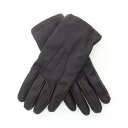 プラダ PRADA 手袋 衣料品 ナイロン ラムレザー メンズ ブラック系 【中古】