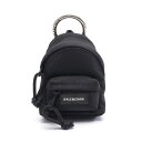 バレンシアガ BALENCIAGA MICRO BACKPACK チャーム アクセサリー ナイロン メンズ レディース ブラック系 670354 【中古】