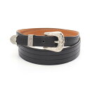 ≪5千円OFFクーポン配布×P5倍≫エルメス HERMES ベルト 衣料品 レザー メンズ ブラック系 【中古】