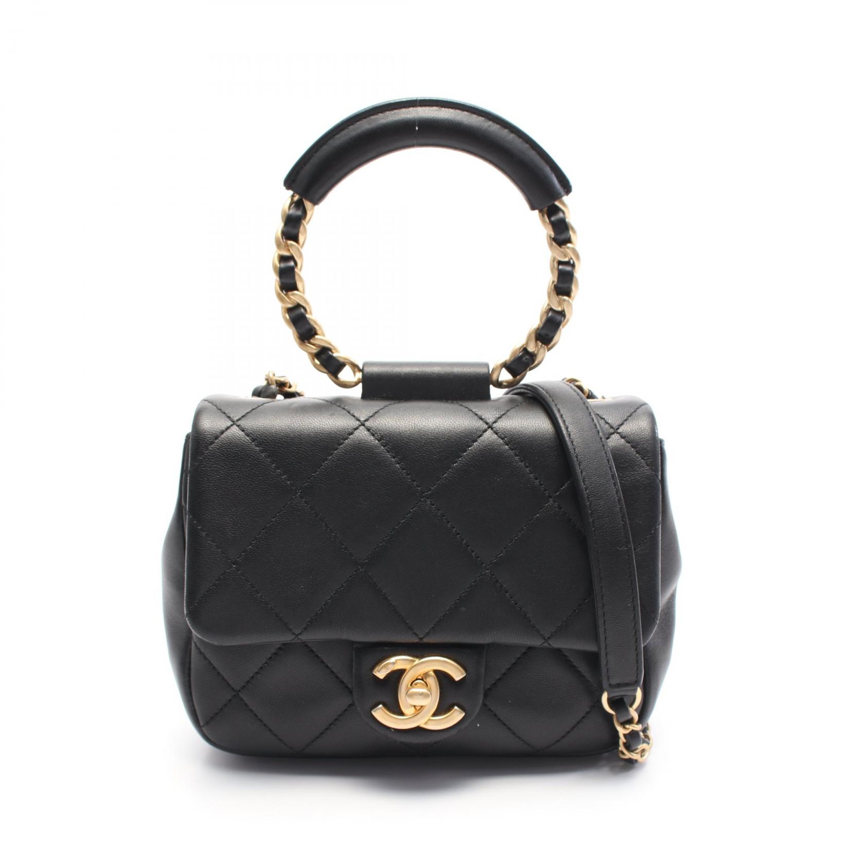 シャネル CHANEL マトラッセ ショルダーバッグ バッグ レザー レディース ブラック系 AS1357 【中古】