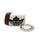 ≪5%OFFクーポン対象≫グッチ GUCCI GUCCI × adidas ホースビット 1955 ショルダーバッグ バッグ レザー レディース ホワイト系 /...