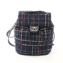 ≪5万円OFFクーポン配布×P5倍≫シャネル CHANEL ココマーク リュックサック バックパック バッグ ファブリック レザー レディース ネイビー系 / ...