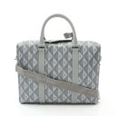 ≪5千円OFFクーポン配布×P5倍≫ディオール Dior CDダイヤモンド ブリーフケース バッグ PVCコーティングキャンバス レザー メンズ グレー系 / ...