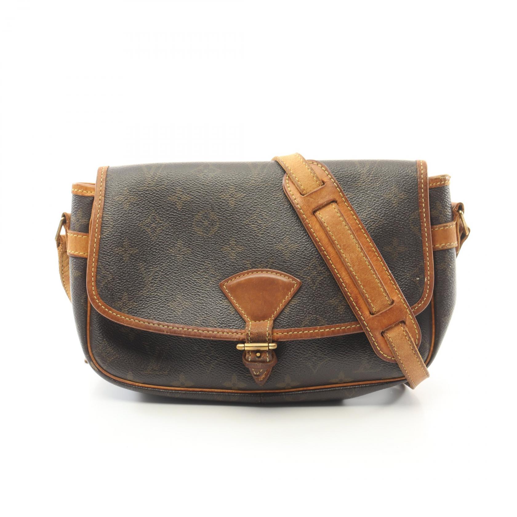 ≪ポイント5倍≫ルイ・ヴィトン LOUIS VUITTON ソローニュ ショルダーバッグ バッグ PVCコーティングキャンバス レザー モノグラム レディース ブラウン系 M42250 【中古】