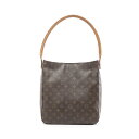 ≪ポイント5倍≫ルイ・ヴィトン LOUIS VUITTON ルーピングGM ショルダーバッグ バッグ PVCコーティングキャンバス レザー モノグラム レディー...