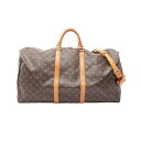 ≪ポイント5倍≫ルイ・ヴィトン LOUIS VUITTON キーポル バンドリエール60 ボストンバッグ バッグ PVCコーティングキャンバス レザー モノグラ...