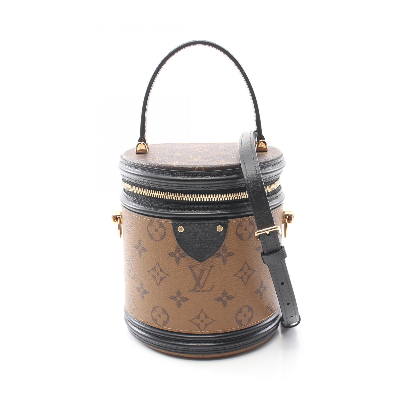 ≪10%OFFクーポン対象≫ルイ・ヴィトン LOUIS VUITTON カンヌ ハンドバッグ バッグ PVCコーティングキャンバス レザー モノグラム・リバース レディース ブラウン系 / ブラック系 M43986