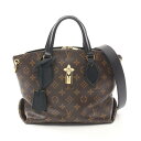 ≪5千円OFFクーポン配布×P5倍≫ルイ・ヴィトン LOUIS VUITTON フラワージップドトートPM トートバッグ バッグ PVCコーティングキャンバス レザー モノグラム レディース ブラウン系 / ブラック系 M44351 【中古】(4)