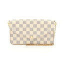 ≪5千円OFFクーポン配布×P5倍≫ルイ・ヴィトン LOUIS VUITTON ポシェット フェリシー ダミエアズール ショルダーバッグ バッグ PVCコーティングキャンバス レディース ホワイト系 N63106 【中古】(4)