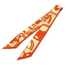 エルメス HERMES トゥイリー スカーフ 衣料品 シルク レディース オレンジ系 【中古】