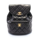 ≪5万円OFFクーポン配布×P5倍≫シャネル CHANEL マトラッセ リュックサック バックパック バッグ ラムスキン(羊革) レディース ブラック系 A10...