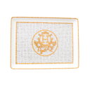エルメス HERMES モザイク24PM ゴールド 食器 アクセサリー 陶器 メンズ レディース ホワイト系 / グレー系 / オレンジ系 【中古】