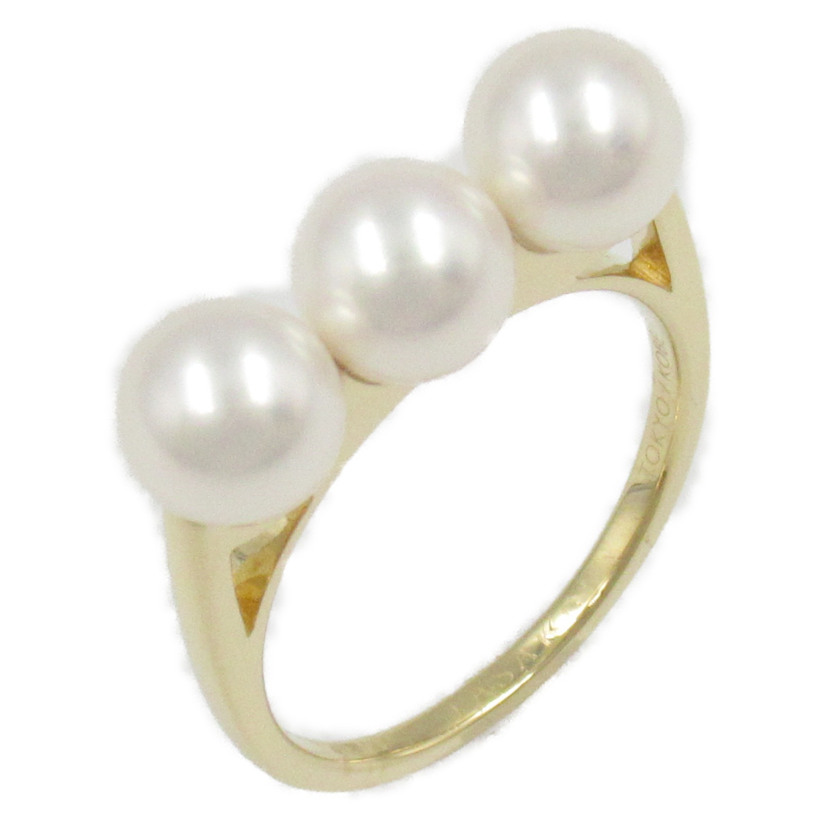 【全品5%OFFクーポン】タサキ TASAKI バランス リング リング・指輪 ジュエリー K18（イエローゴールド） パール レディース ホワイト系 【中古】のサムネイル