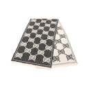 グッチ GUCCI GGウール ラメ ジャカード スカーフ マフラー 衣料品 ウール レディース ブラック系 / ベージュ系 598993 【中古】(4)