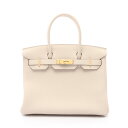 ≪8万円OFFクーポン対象≫エルメス HERMES バーキン30 ハンドバッグ バッグ レザー トゴ トゴ レディース アイボリー系 【中古】