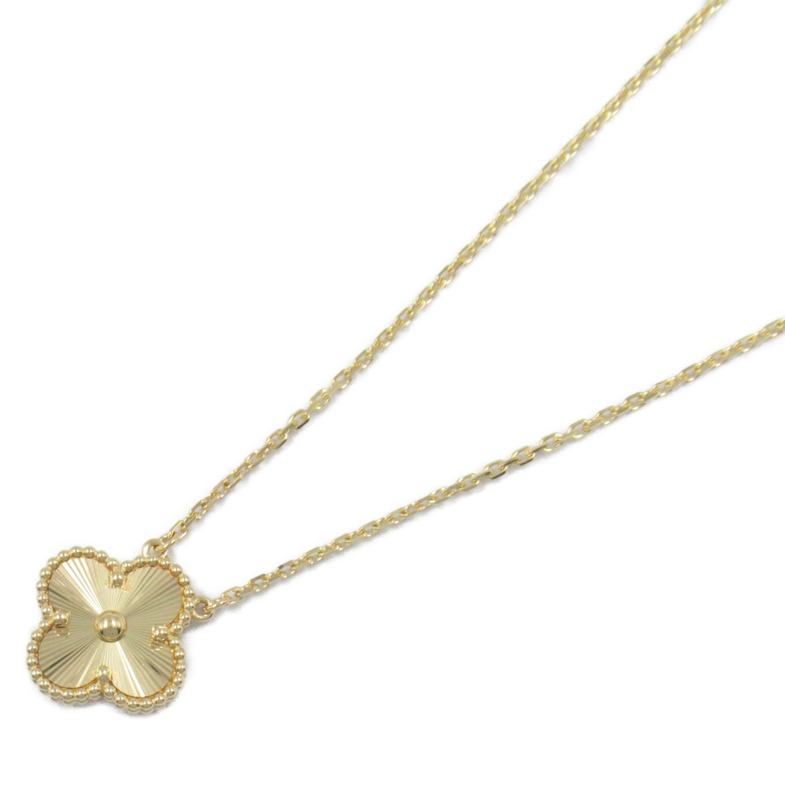 ヴァンクリーフ＆アーペル Van Cleef & Arpels ヴィンテージアルハンブラ ネックレス ギヨシェ ネックレス ジュエリー K18（イエローゴールド） レディース ゴールド系 【中古】のサムネイル