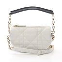 ≪5千円OFFクーポン対象≫ディオール Dior ヴァイブ マイクロ ショルダーバッグ バッグ レザー レディース ホワイト系 / ネイビー系 S7200ONOA 【中古】