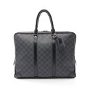 ルイ・ヴィトン LOUIS VUITTON ポルトドキュマン ヴォワヤージュ ビジネスバッグ バッグ PVCコーティングキャンバス レザー ダミエ・グラフィット...