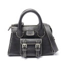 クロエ Chloe エディス ハンドバッグ バッグ レザー レディース ブラック系 CHC21WS451 【中古】