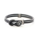 ルイ・ヴィトン LOUIS VUITTON ループ イット ブレスレット アクセサリー レザー ステンレススチール PVC モノグラム・エクリプス メンズ ブラック系 M6780E 【中古】(4)