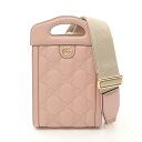 【月末限定×ポイント5倍】グッチ GUCCI GGマトラッセ ミニ トップハンドルバッグ ハンドバッグ バッグ レザー レディース ピンク系 723776 【中古】