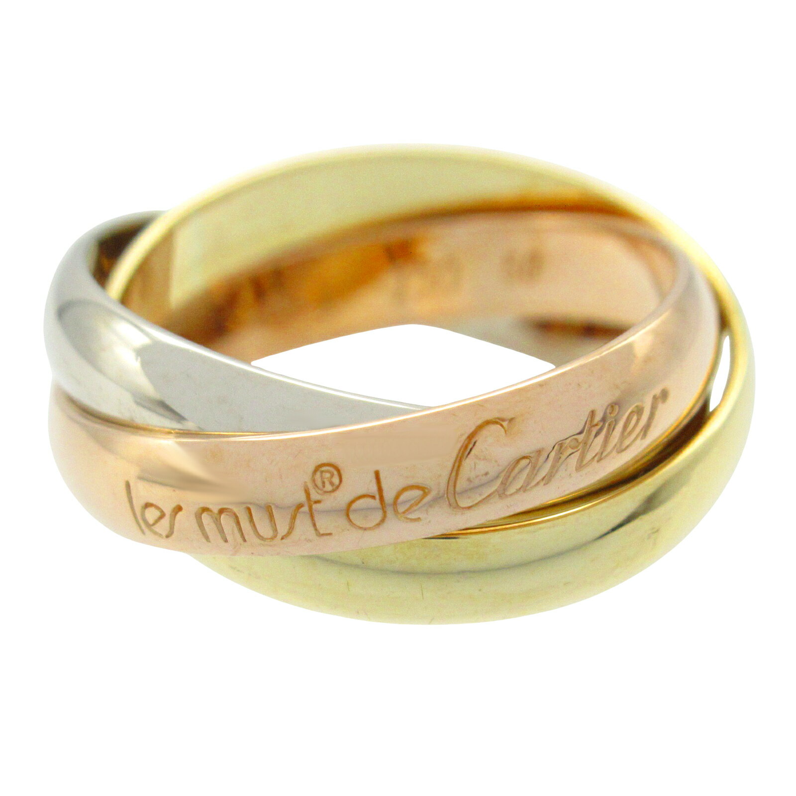 【5千円OFFクーポン対象】カルティエ CARTIER トリニティリング リング・指輪 ジュエリー K18（イエローゴールド） K18WG（ホワイトゴールド） K18PG（ピンクゴールド） メンズ レディース ゴールド系 【中古】のサムネイル