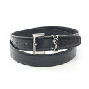 サンローラン SAINT LAURENT カサンドラ ベルト 衣料品 レザー メンズ レディース ブラック系 634440DZE0E100090 【新品】(4)
