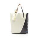マルニ MARNI Tribecaショッピングバッグ トートバッグ バッグ レザー レディース アイボリー系 / ブラック系 / マルチカラー SHMQ0037A2P7948ZO824 【新品】
