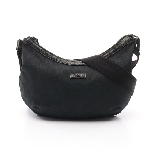グッチ GUCCI GGキャンバス ショルダーバッグ バッグ キャンバス レザー レディース ブラック系 181092 【中古】 グッチ GUCCI GGキャンバス ショルダーバッグ バッグ キャンバス レザー レディース ブラック系 181092 【中古】