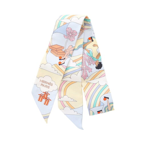 エルメス HERMES ツイリー CARRES VOLANTS スカーフ 衣料品 シルク シルク レディース ブルー系 / マルチカラー 【中古】 エルメス HERMES ツイリー CARRES VOLANTS スカーフ 衣料品 シルク シルク レディース ブルー系 / マルチカラー 【中古】