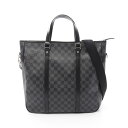 ≪5%OFFクーポン×P3倍≫ルイ・ヴィトン LOUIS VUITTON タダオ ダミエグラフィット トートバッグ バッグ PVCコーティングキャンバス レザー メンズ ブラック系 N51192 【中古】(4)