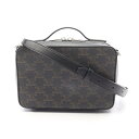 【全品5%OFFクーポン】セリーヌ CELINE トリオンフ ミニメッセンジャーボックス ショルダーバッグ バッグ PVCコーティングキャンバス レザー メンズ ブラック系 / ブラウン系 【中古】