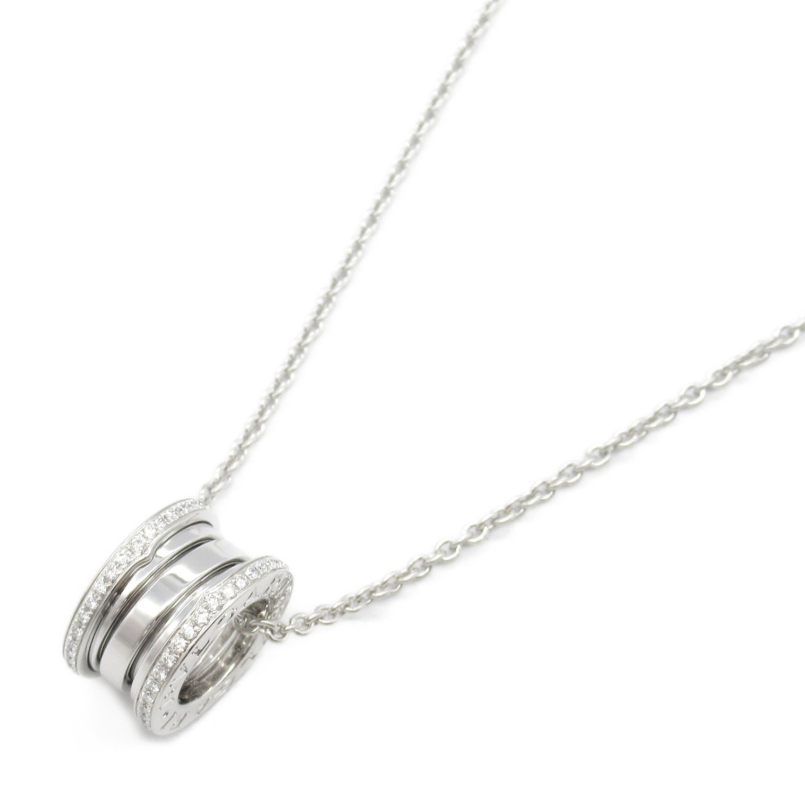 ≪全品5%OFF&まとめ買い対象≫ブルガリ BVLGARI B-zero1 ビーゼロワン ネックレス ダイヤ ネックレス ジュエリー K18WG(ホワイトゴール...