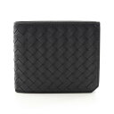 ボッテガヴェネタ BOTTEGA VENETA イントレチャート ピッコロ 二つ折り財布 財布 レザー メンズ ブラック系 805654V4LQ28803 【新品】