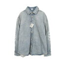 ≪5%OFFクーポン対象≫ロエベ LOEWE アナグラム オーバーシャツ 衣料品 トップス コットン メンズ ブルー系 H526Y1DW13639550 【新品】(4)
