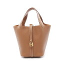 エルメス HERMES ピコタンPM ゴールド ハンドバッグ バッグ トリヨンクレマンス トリヨンクレマンス レディース ブラウン系 【中古】